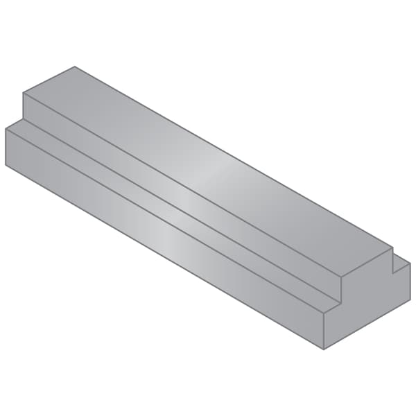 Mak-A-Key Step Key Stock 2, 3/8 in Top W, 3/16 in Top Step H, 1/2 in Bottom W, 1/4 in Lower Step H SKS11-2 - main